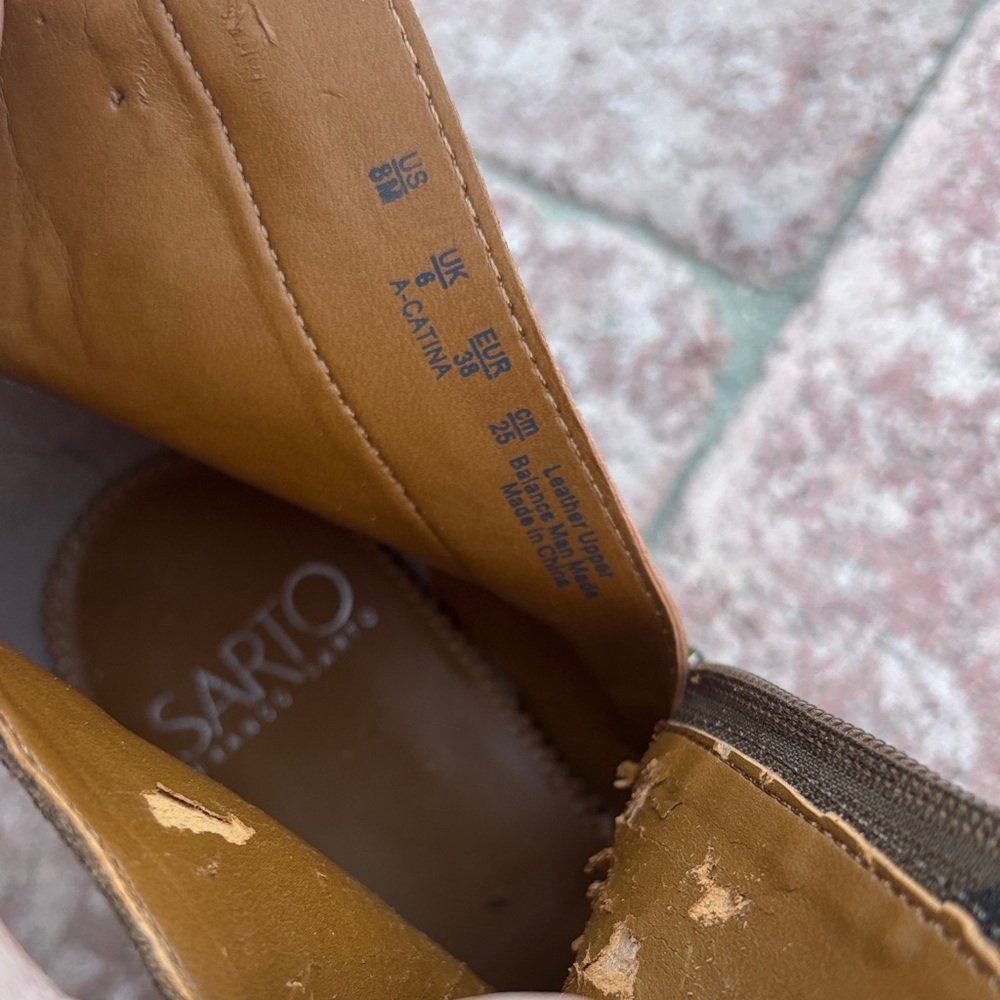 Franco Sarto Women's Suede Ankle Boots - Tan - Picture 8 of 13